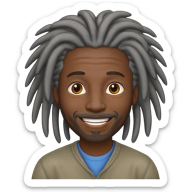 Homem negro de dreads grisalhos sticker