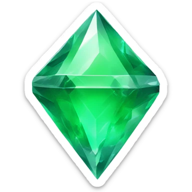 Green floating power up Crystal  sticker