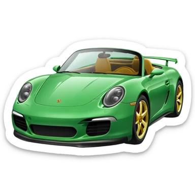 Green porsche sticker