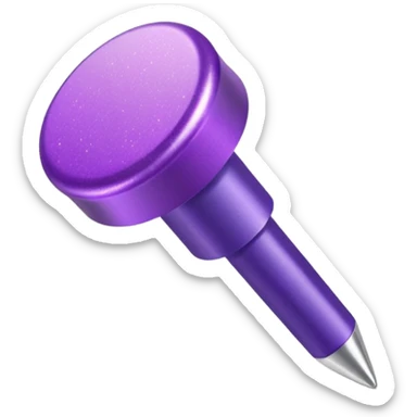 glitter purple and cian pin office sticker