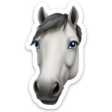 Norsiker horse portrait with blue eyes sticker