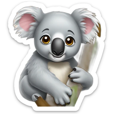 Koala avec tic et tac sticker