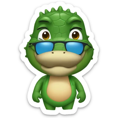 Gator in swimsuit  sticker