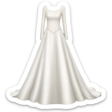 Long sleeve wedding dress sticker