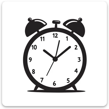 hand-drawn clock sticker