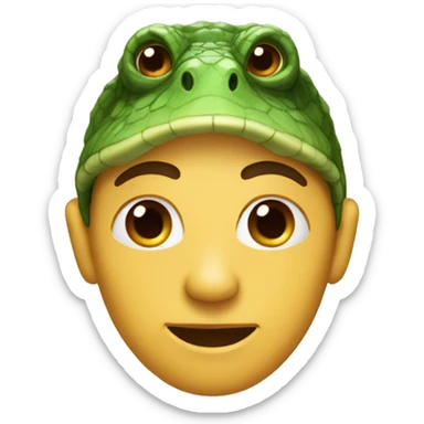 person associated with a reptile sticker