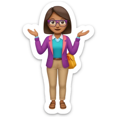 kinder teacher full body sticker