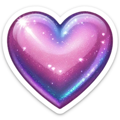 Glitter heart. sticker