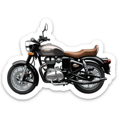 royal enfield classic 350 gunmetal grey Brown seat and matte black engine sticker