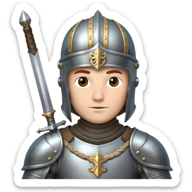 medieval knight sticker
