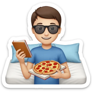 Create a 5 Emojis of my day and write a sentence about it... I am A BOY... sticker