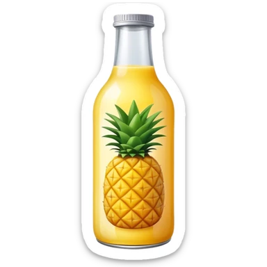 Pineapple juice bottle sticker