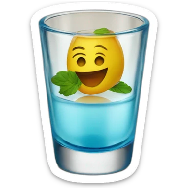 rakija in a shot glass sticker
