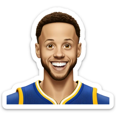 stephen curry smiling with grillz sticker