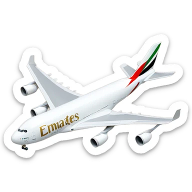 Pig flying a emirates a380 sticker