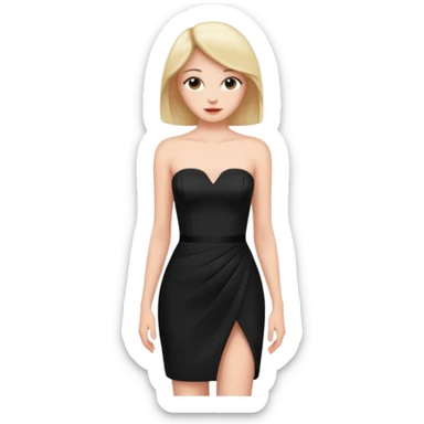 Little black strapless dress sticker