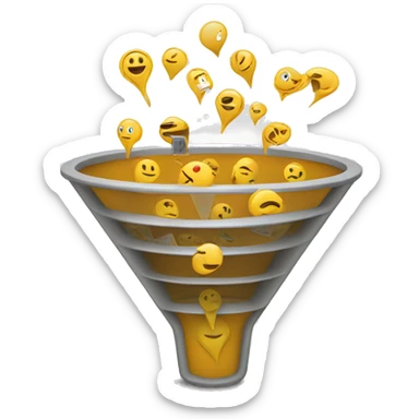 marketing sales funnel sticker