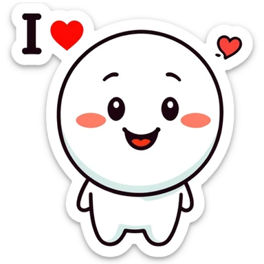 I love you funny sticker