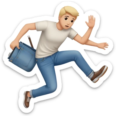 Person slipping and falling sticker