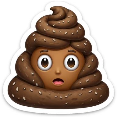 poop with a lot of stinky aura  sticker