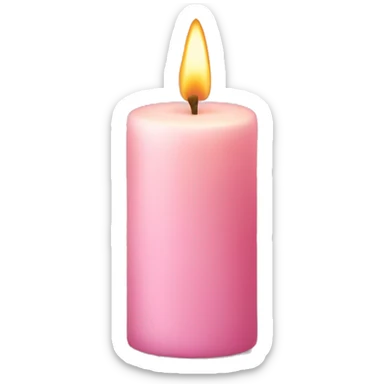 light pink candle sticker