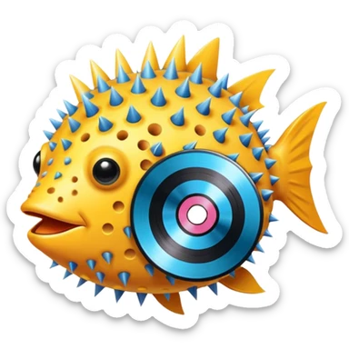 Pufferfish DJ  sticker