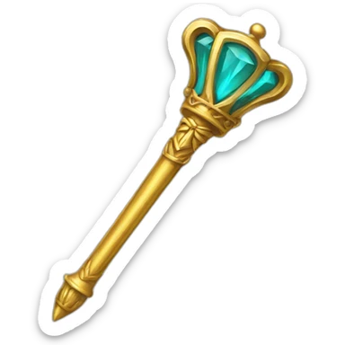 scepter with a u on top sticker