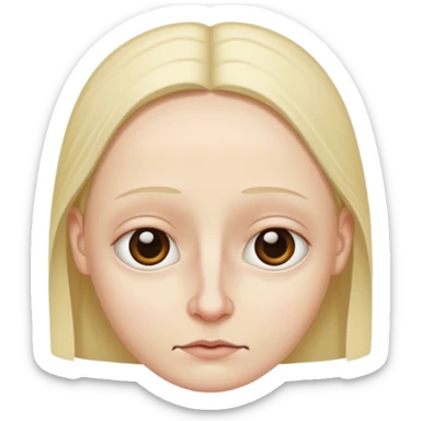 volto magro e di carnagione pallida senza il naso sticker