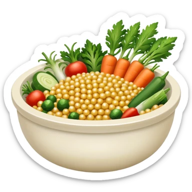 Pearl couscous bowl sticker