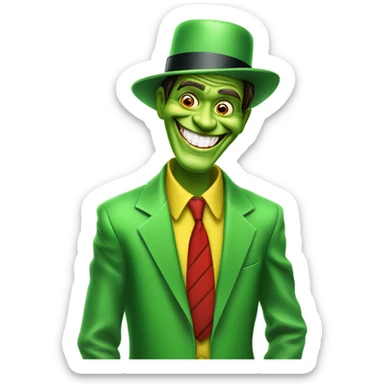 Jim Carrey as the mask sticker