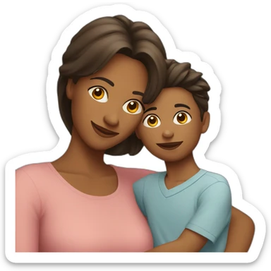 mother and son sticker