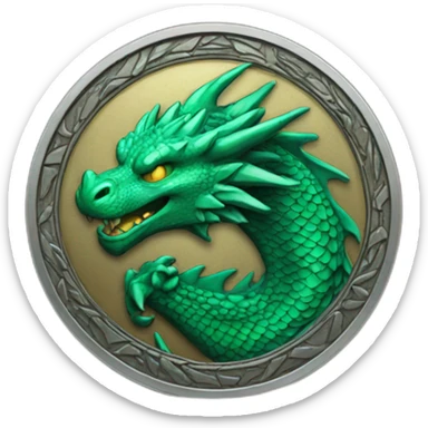 dragon coin sticker