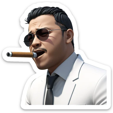 mysterious man in sunglasses sticker