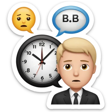 new emoji BRB meeting time emoji sticker
