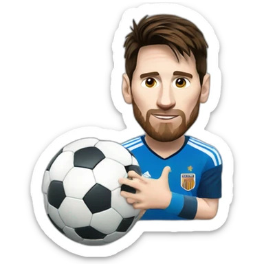 Lionel Messi with world cup sticker