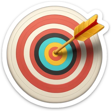 arrow in bullseye target sticker