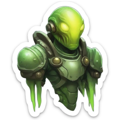 alien Abomination futuristic roguelike rpg style inspired by slay thee spire sticker