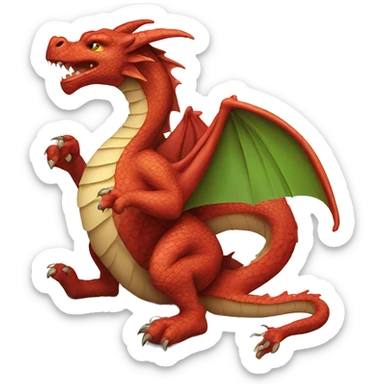 Dragon playing cards sticker