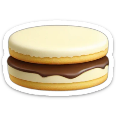 white chocolate alfajor sticker