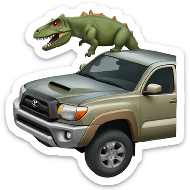 Toyota Tacoma with Jurassic Park theme sticker