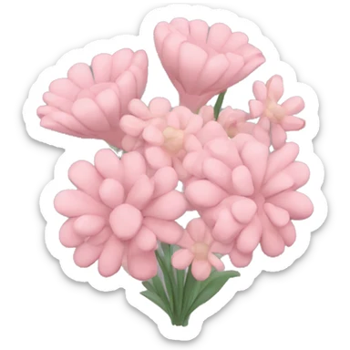 pastel pink bunch of flowers sticker