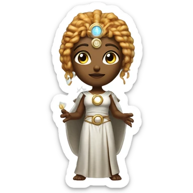 Technomancy Goddess is a mystical being who controls both magic and technology. She can cast spells on technological networks. Her powers blend the ancient art of magic with advanced cybernetics and technology. She can command machines sticker