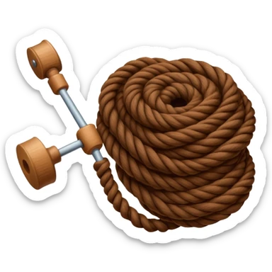 brown yarn on a bobbin sticker