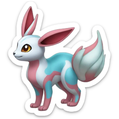 Combination milotic eevee sticker