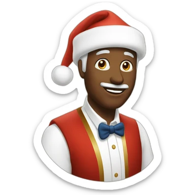 Le père Noël qui fait la fête  sticker