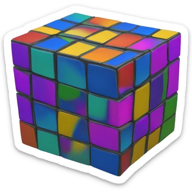 a perfect rubix cube with completed sides sticker