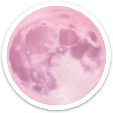 pastel pink moon sticker