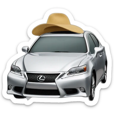 Lexus car logo wearing a hat sticker