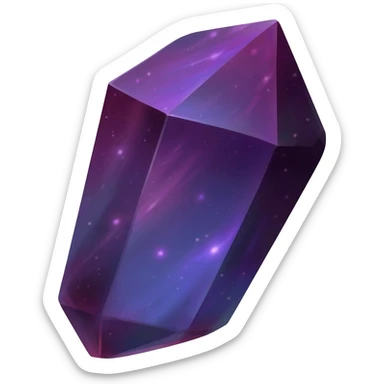 dark purple iridescent nebula crystal shard sticker
