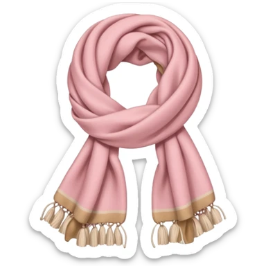 Light pink and beige scarf (just de scarf) sticker